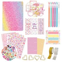 Jouets en pâte créative personnalisée pour adolescentes planificateur imprimé ensemble de papeterie pour enfants feuille d'or balle Journal Kit stylo