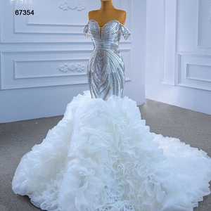 Robes de mariée Jancember RSM67354, nouvelle collection, design tendance, épaules dénudées, pour femmes. - Product Image 2