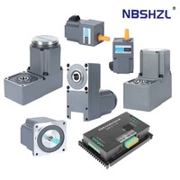 Moteur à engrenages sans balais NBSHZL 90mm 24V/48V/72V 400W avec frein, rapport 75:1, arbre creux pour élévateurs verticaux industriels