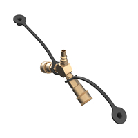 Adaptateur de raccord rapide en Y pour propane 1/4'' pour camping-car, pour raccorder le tuyau de propane à un barbecue de table de camping-car