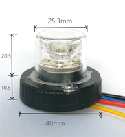 Lampu Strobo Tersembunyi 12 LED Mobil Warna Hijau Amber Putih Merah Biru dengan Pola Flash Terintegrasi Fungsi Sinkron dan Asinkron LTD727