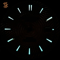 Personnalisation Guilloché Cadran GMT Plaque de Montre Gravure Logo Laiton Métal 35mm Fenêtre Date nh34 GMT Cadrans Vides Usine