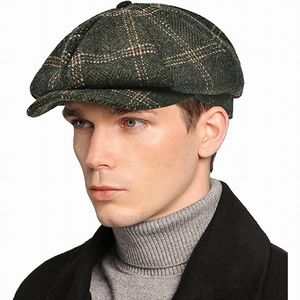 Chapeau de gavroche en laine 8 panneaux <span class=keywords><strong>Paperboy</strong></span> Caps Warm Cabbie Gatsby Painter Hats Vintage Octogonal Cap - Product Image 1