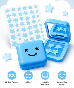 Five-Pointed Star Color Hydrocolloid Acne <b>Removing</b> Patch Makeup Mirror <b>Box</b> Oil Absorption Pimple Patch - Product Image 2