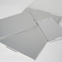 Miroir de maquillage pliable en alliage d'aluminium ultra fin, miroir compact portable sur pied, plusieurs tailles, miroir cosmétique de voyage de poche