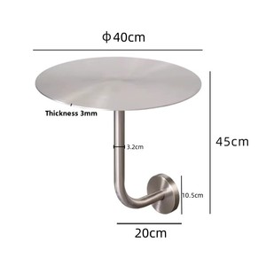 Table murale multifonctionnelle en acier inoxydable de style industriel nordique, petite table fixe pour café, idéale pour le lait – Modèle populaire sur internet - Product Image 6