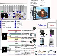 Pemutar MP5 Double DIN 7 Inci USB/AUX/TF HD Teleskopik Retractable Kapasitif Bluetooth Stereo Radio Kamera Mundur