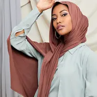 Hijab Plain 30 Màu Dubai Phụ Nữ Hồi Giáo Jersey Khăn Choàng Khăn Choàng Hijab Với Giá Rẻ