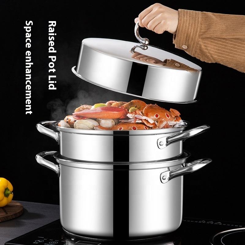 316 stainless steel three-layer steamer