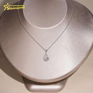 USA Warehouse 6*9mm Birnen schliff Frauen Halskette 2cts Schnelle Lieferung Pass Diamond <span class=keywords><strong>Tester</strong></span> 925 Moissan ite - Product Image 4