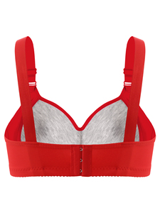 Sujetador para mujer mayor, sin aros, transpirable, de punto floral, de nailon y elastano finos, antideslizante, para uso diario, copa completa - Product Image 2