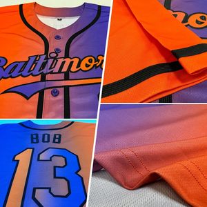 Camiseta de Béisbol con Degradado Personalizada, Uniforme Deportivo Unisex con Botones, Transpirable y Sublimado para Hombre y Mujer - Product Image 3