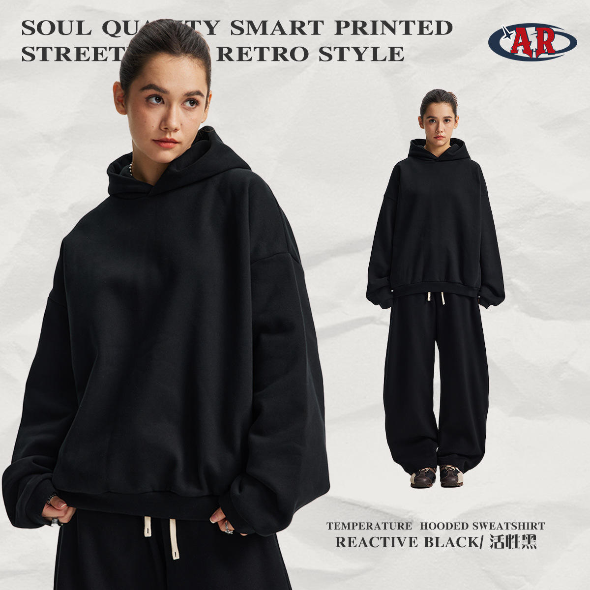 เสื้อสเวตเตอร์ F07-ดำแอคทีฟ