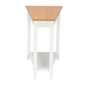 Mesa de sofá DB Light Nogal y blanco Diseño simple e irregular para juegos de sala de estar - Product Image 4