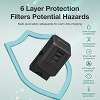 Wontravel 2AC Sockets Global Fashion Portable International 25W PPS Adaptateur de voyage universel mondial avec 2USB 1Type C