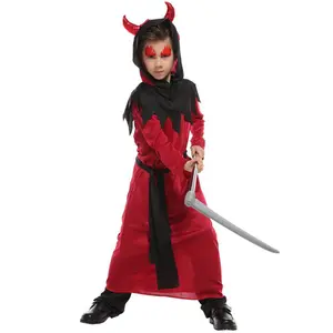 Kinder Halloween Kostuum Rode Kleine Duivel Show Kostuum Verkleed Bodysuit Cosplay