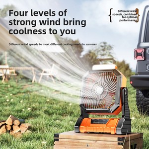 Ventilateur <span class=keywords><strong>de</strong></span> Tente Sans Fil Multifonctionnel à 4 Vitesses avec Minuteur et Lumière, Idéal pour le Camping, les Voyages et la Pêche en Extérieur - Offre Spéciale - Product Image 3