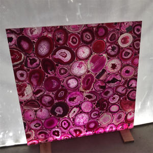 Dalles de pierre naturelle <span class=keywords><strong>en</strong></span> quartz rose cristallin, panneaux muraux décoratifs <span class=keywords><strong>en</strong></span> pierres précieuses, carreaux de décoration intérieure - Product Image 1