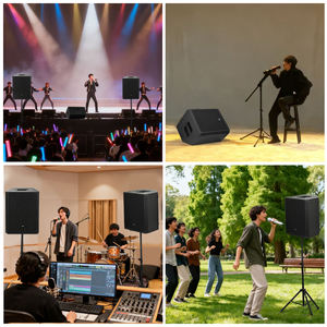 HYANKA B-12 Altavoz Coaxial Activo DSP de 12 Pulgadas, Woofer de Madera, Potencia de Sonido de 400W, para Escenario, Estudio, Banda, DJ, Cantante, Altavoces de Monitoreo Profesionales - Product Image 4