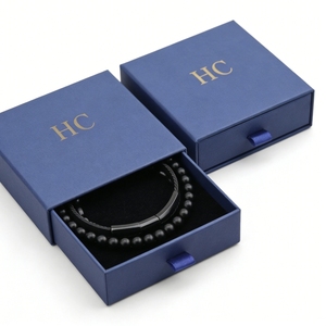 High End Bracelet Box Luxury Rigid <b>Drawer</b> Jewelry Gift Box EVA <b>Insert</b> Embossing Custom Logo Bracelet <b>Drawer</b> Box Factory Direct - Product Image 3