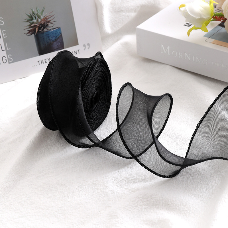 Noir* 6 cm*10 yards en sac