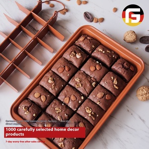 Vente chaude Rectangle Brownie Pan Carrés En Acier Au Carbone Pain et Gâteau <span class=keywords><strong>Moule</strong></span> avec Springform Outil Brun Couleur pour la Cuisson - Product Image 4