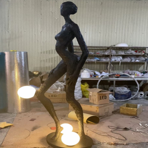 Joueur en cours d'exécution lampadaires terrain <span class=keywords><strong>but</strong></span> décoration Hall ornements humanoï<span class=keywords><strong>de</strong></span> Sculpture lampadaire œuvre Statue lumière - Product Image 1