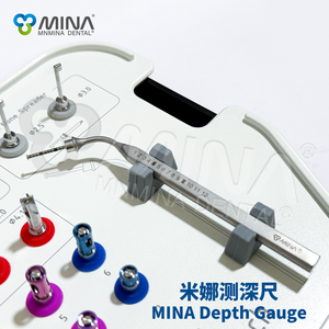 مينا أدوات زرع الأسنان الجراحية مقياس عمق يدوي لقياس عمق العظام المتبقية OEM ODM - Product Image 2