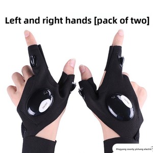 Gants en tricot extensibles quadridirectionnels pour adultes, pour usage extérieur, avec lumières <span class=keywords><strong>LED</strong></span> intégrées, réfléchissants, pour la pêche nocturne - Product Image 5