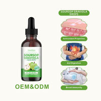 YanniGlow OEM ODM Compléments Alimentaires à Base de Plantes Gouttes de Corossol Graviola avec Soutien Antioxydant pour le Système Immunitaire et la Santé Digestive