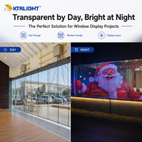 Écran LED flexible pour extérieur P50 Japan Projects, résistant à l'eau IP68, transparent, pour façade de bâtiment, affichage en grille de pixels