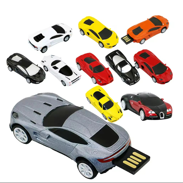 Metal Car Shape USB 2.0 Flash Drive 8GB 16GB 32GB 64GB 128GB Memory USB Memory Stick Disk Storage Drive Promotional Gift