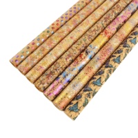 Iridescent arc-en-ciel papillon Portugal tissu de liège cuir 0.4mm végétalien écologique pour chaussures en liège et sacs à plate-forme