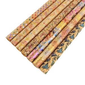 इरिवंश इंद्रधनुष तितली पोर्टुगल कॉर्क कपड़े चमड़े 0.4 मिमी शाकाहारी कोर्क जूते और मंच बैग के लिए पर्यावरण के अनुकूल - Product Image 6