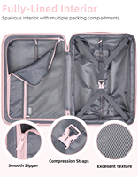 Rosa elegante Ins viento alto valor moda ligero a prueba de explosiones gran capacidad maleta impermeable caja de embarque