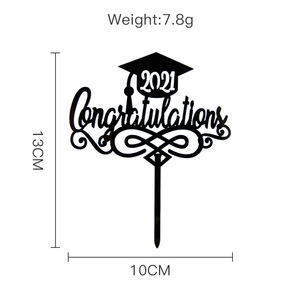 Vente chaude Just Do It Graduation Cake Topper Acrylique Happy Graduation Cake Decoration Party Supplies - Product Image 3