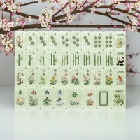 Ensemble de Mahjong américain de luxe en perles de tortue, édition de Noël sur le thème de l'art chinois, prêt à l'emploi, idéal pour les voyages