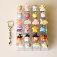 Porte-clés personnalisé en résine PVC, impression 3D, forme libre, bouton de clavier anti-stress, son de clic, capuchon de touche, jouet sensoriel