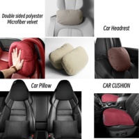 Tissu en microfibre suédée élastique imperméable, anti-moisissure, résistant à l'abrasion, double face, 25 couleurs, pour appuie-tête de voiture