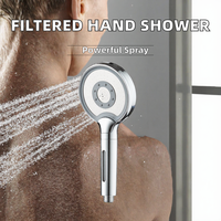 Pommeau de douche filtrant réglable, grand débit, économie d'eau, contrôle du jet, massage spa, en plastique ABS, pour salle de bain, simple