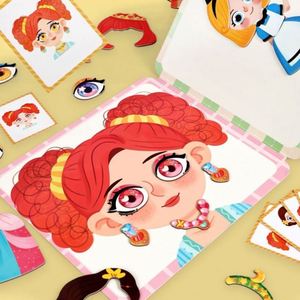 Ensemble de jeu créatif pour la maison ou en voyage, poupées princesse à habiller, livre de puzzle magnétique pour filles - Product Image 2