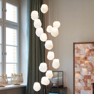 2025 personnalisable grand Loft Vintage Art verre lampes suspendues 3D imprimé <span class=keywords><strong>bois</strong></span> lustre pendentif éclairage <span class=keywords><strong>Suspension</strong></span> longue pour - Product Image 2