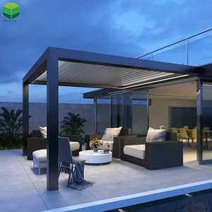 Pavillon de pérgola de aluminio para exteriores para jardín de alta calidad 5*5 tela impermeable de Metal personalizada Shandong Aluminum Pergola Ltd. - Product Image 1