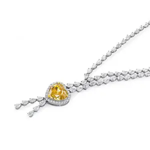 Wholesale Price Diamond Heart Pendant Necklace Lab Grown 3 Carat Diamond Wholesale