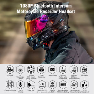 กล้องติดหมวก R1-PLUS ความละเอียด 1080P HD พร้อมชุดหูฟังสำหรับการสื่อสารกลุ่ม 2.4GHz 6 คน ระยะ 1000 เมตร พร้อมเครื่องบันทึกเสียง สำหรับรถจักรยานยนต์ - Product Image 2