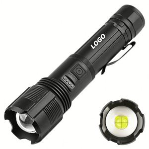 Lampe torche LED rechargeable : Lampe de poche portable en aluminium, zoomable et étanche, idéale pour les activités de plein air et les cadeaux promotionnels - Product Image 1