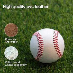 Secchio di palle da baseball in pelle-dimensioni Standard, confezione da 12 senza marchio e morbida da 9 pollici per la pratica e il campionato - Product Image 3