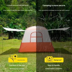 Carpa de Camping Integrada en la Puerta Trasera del Coche para Verano, 4-5 Personas, Montaje Manual, Protección Solar, Impermeable, Camuflaje - Product Image 3