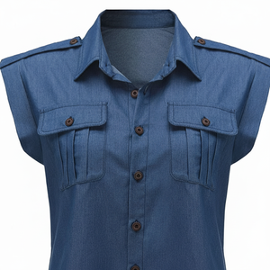 Camisa de mezclilla de calidad clásica para cada ocasión Estilo sin esfuerzo Anuncio audaz Hermosas camisas icónicas perfectas de moda para mujeres - Product Image 1