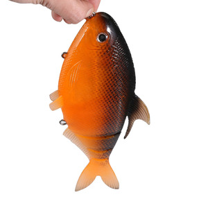 Vivo negro natural suave señuelo de silicona de Asturias 24cm gran pescado graso FORMA DE de cebo - Product Image 6